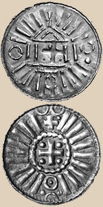 Sächsischer Randpfennig vom Typ KN 1