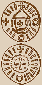 Sächsischer Randpfennig vom Typ KN 1o