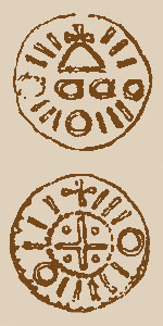 Sächsischer Randpfennig vom Typ KN 2:1