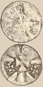 Sächsischer Randpfennig vom Typ KN 4o