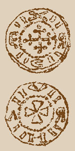 Sächsischer Randpfennig vom Typ MOL A 2o