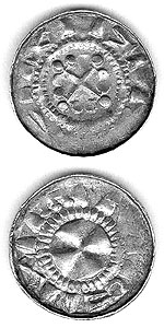 Sächsischer Randpfennig vom Typ MOL A 2