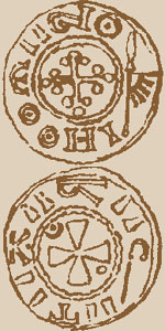 Sächsischer Randpfennig vom Typ MOL A 3:2