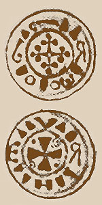 Sächsischer Randpfennig vom Typ MOL A 4:2