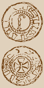 Sächsischer Randpfennig vom Typ Sal E 1