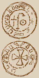 Sächsischer Randpfennig vom Typ Sal E 2:3