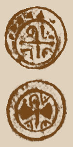 Sächsischer Randpfennig vom Typ Sal E 4